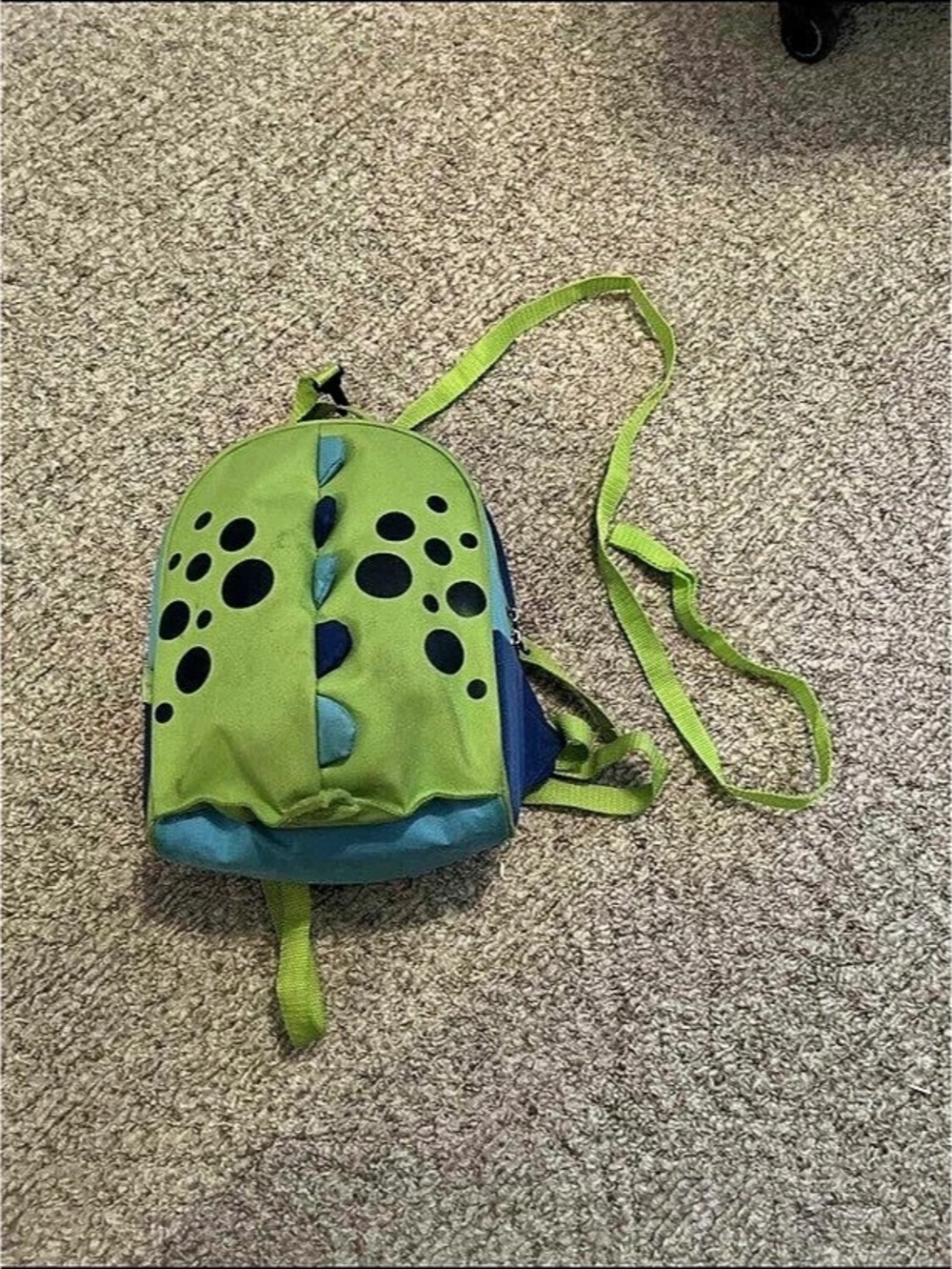 Kids Green & Blue Polka Dot Backpack